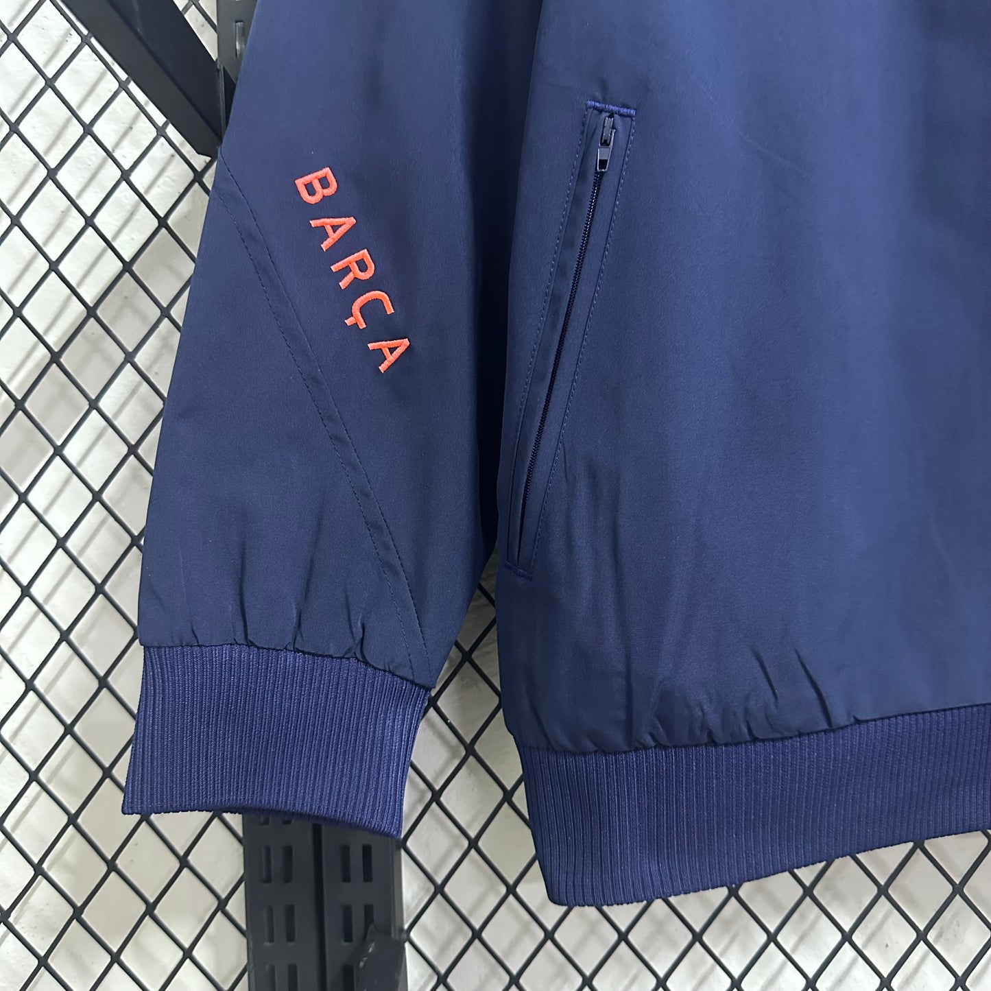 Barcelona Heavy-Duty Windbreaker – Silicone Embroidered Details