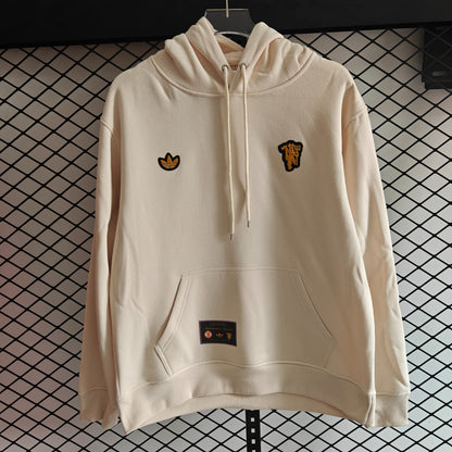 Manchester United Royal Velvet & Cotton Hoodie – Premium Comfort