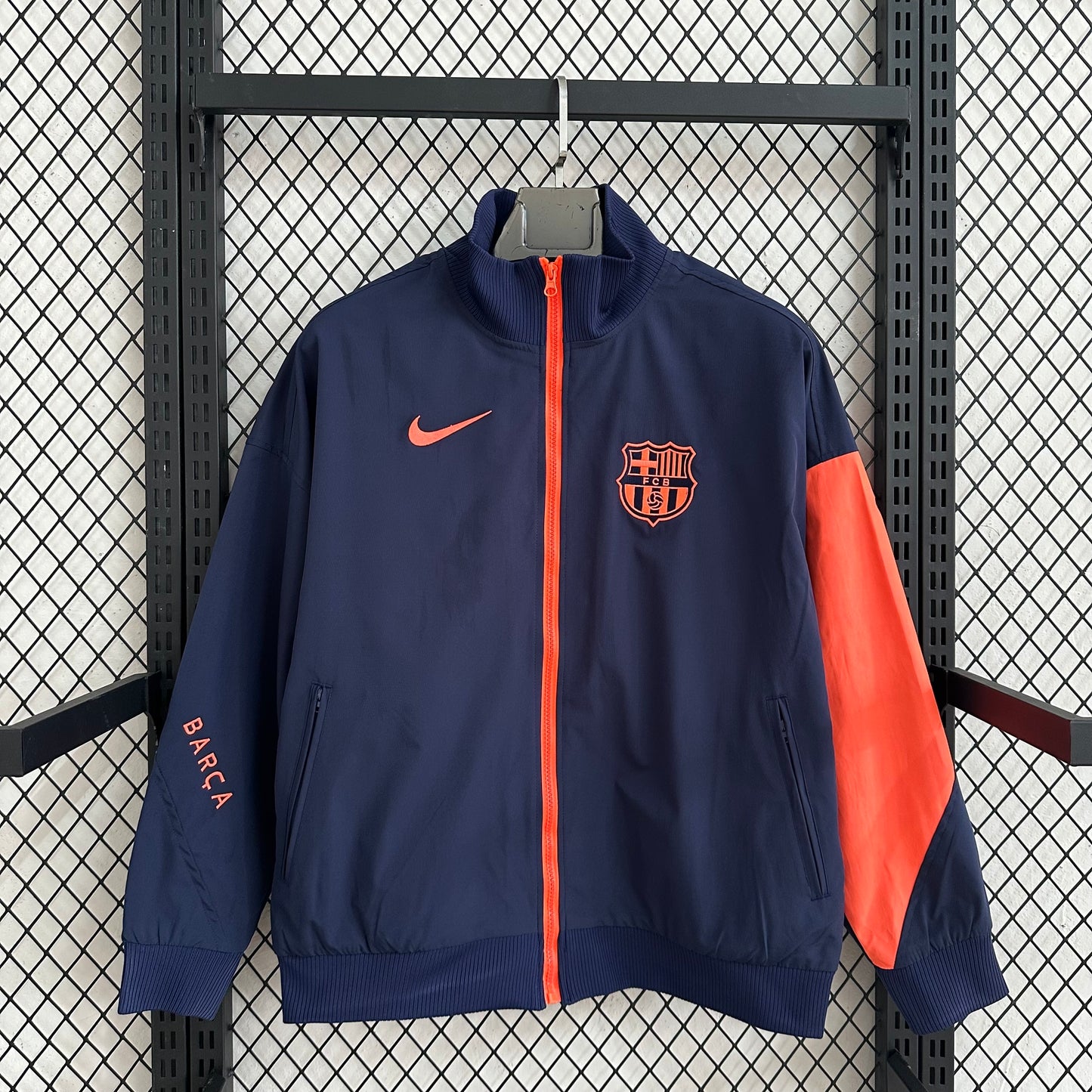 Barcelona Heavy-Duty Windbreaker – Silicone Embroidered Details