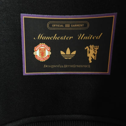 Manchester United Royal Velvet & Cotton Hoodie – Premium Comfort
