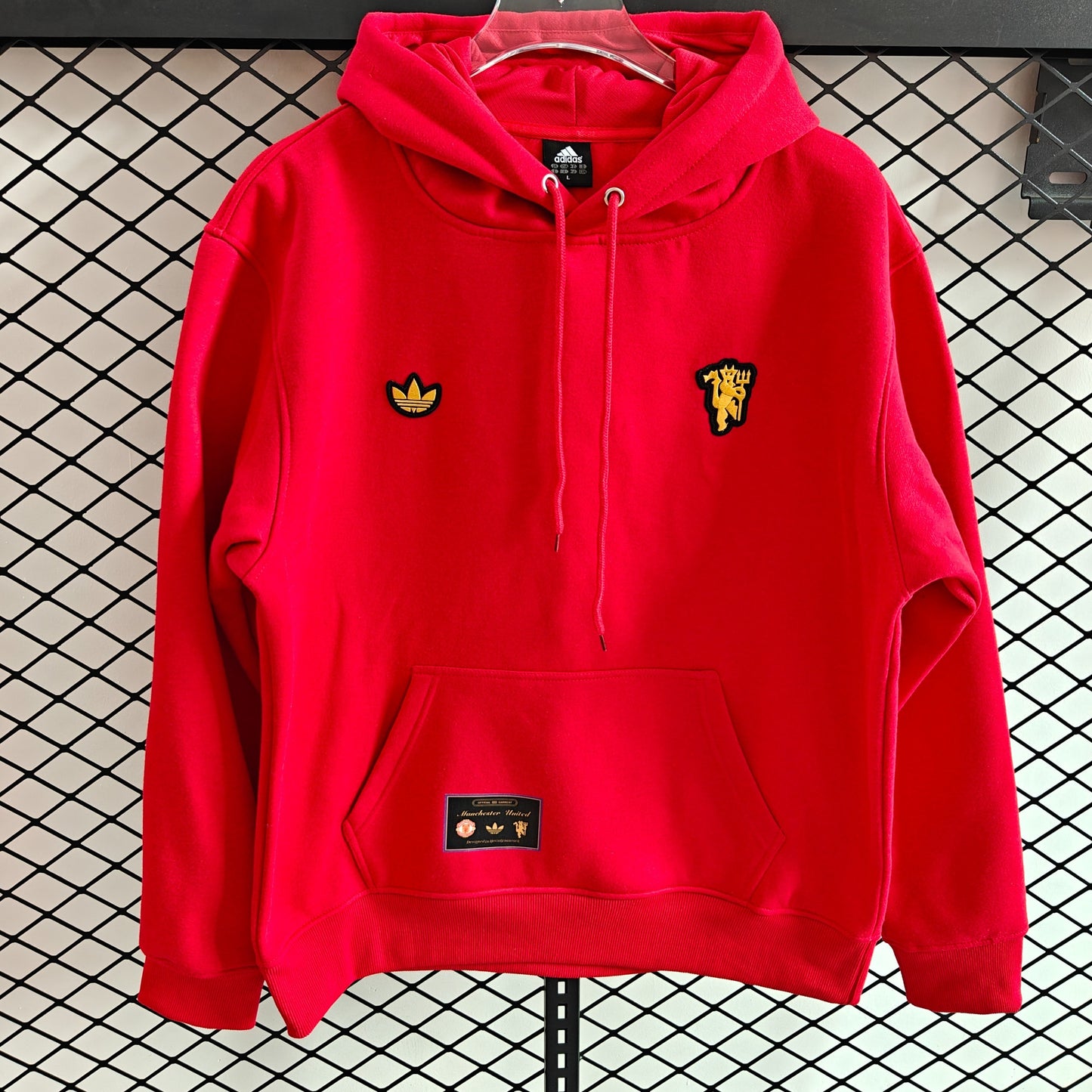 Manchester United Royal Velvet & Cotton Hoodie – Premium Comfort