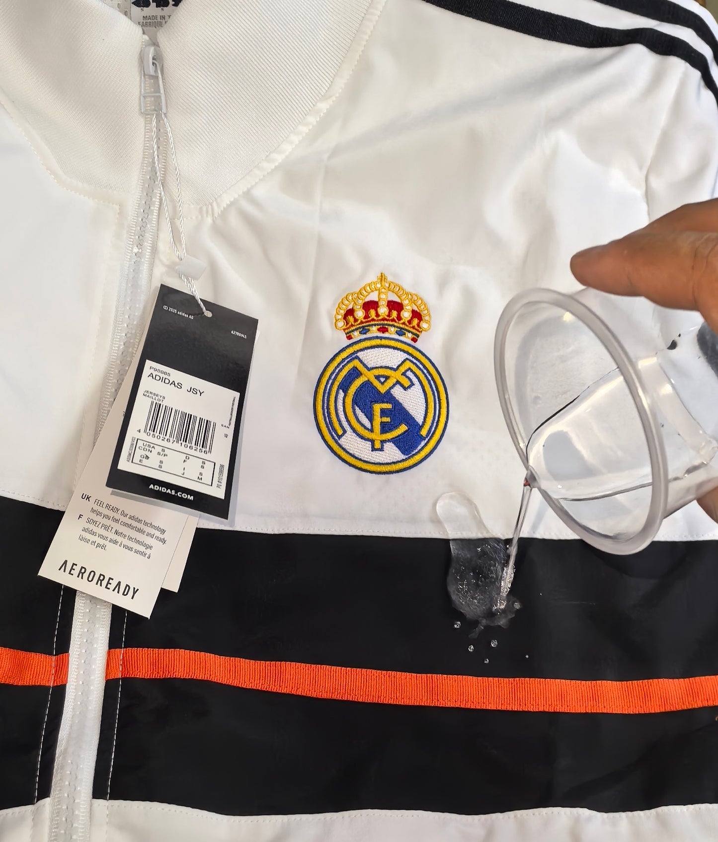 Real Madrid Heavy-Duty Windbreaker – Silicone Embroidered Details